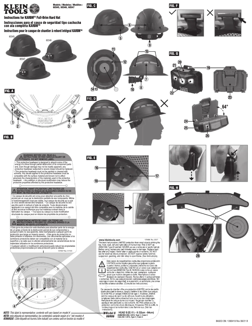 Page n°1 - Manuel utilisateur Klein Tools 60346