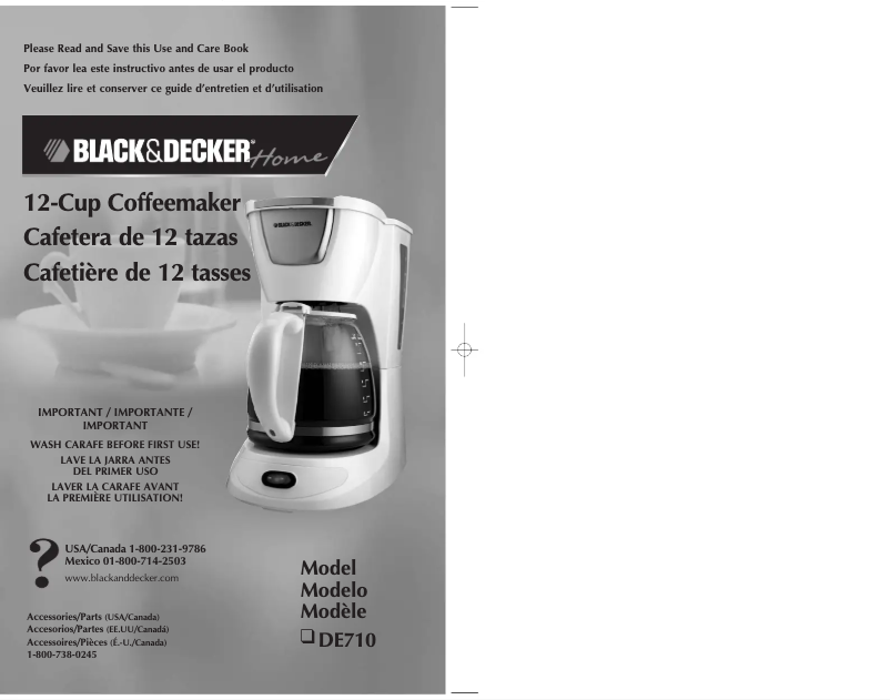 Page 1 of the manual User Manual Black & Decker DE710