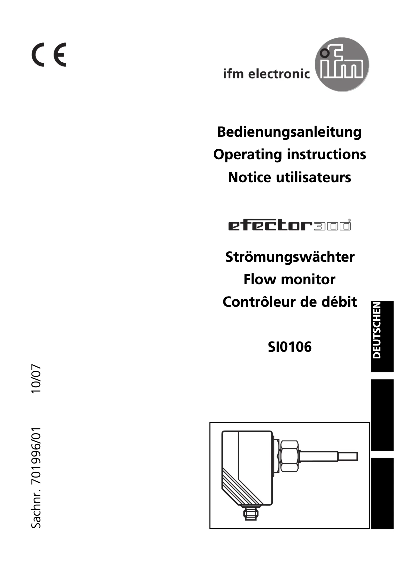 Page n°1 - Manuel utilisateur IFM SI0106