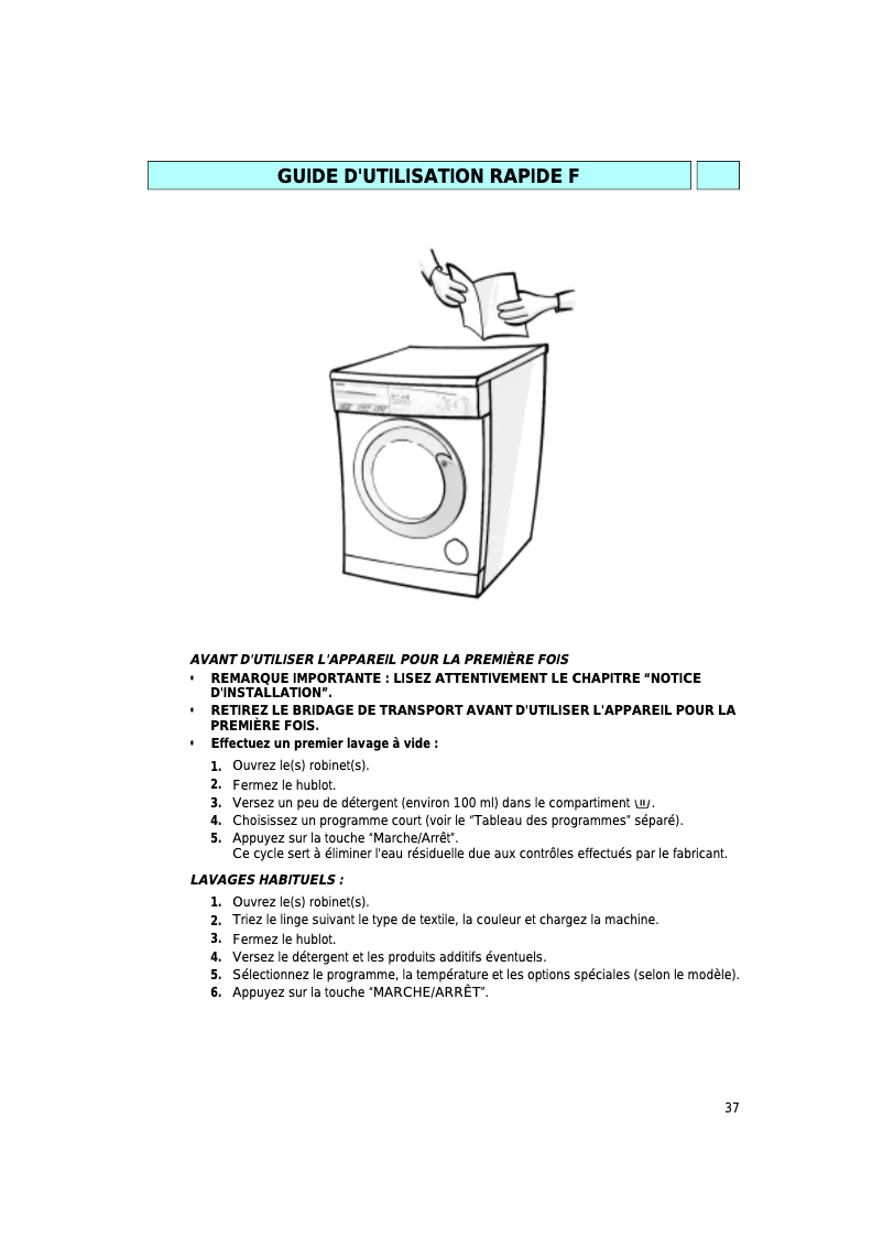 Page n°1 - Manuel utilisateur Ignis AWP 093