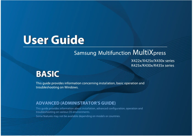Page 1 de la notice Manuel utilisateur Samsung MultiXpress X4250LX