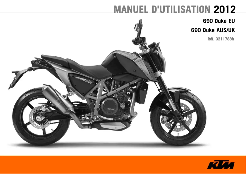 Image de la première page du manuel de l'appareil 690 Duke (2012)