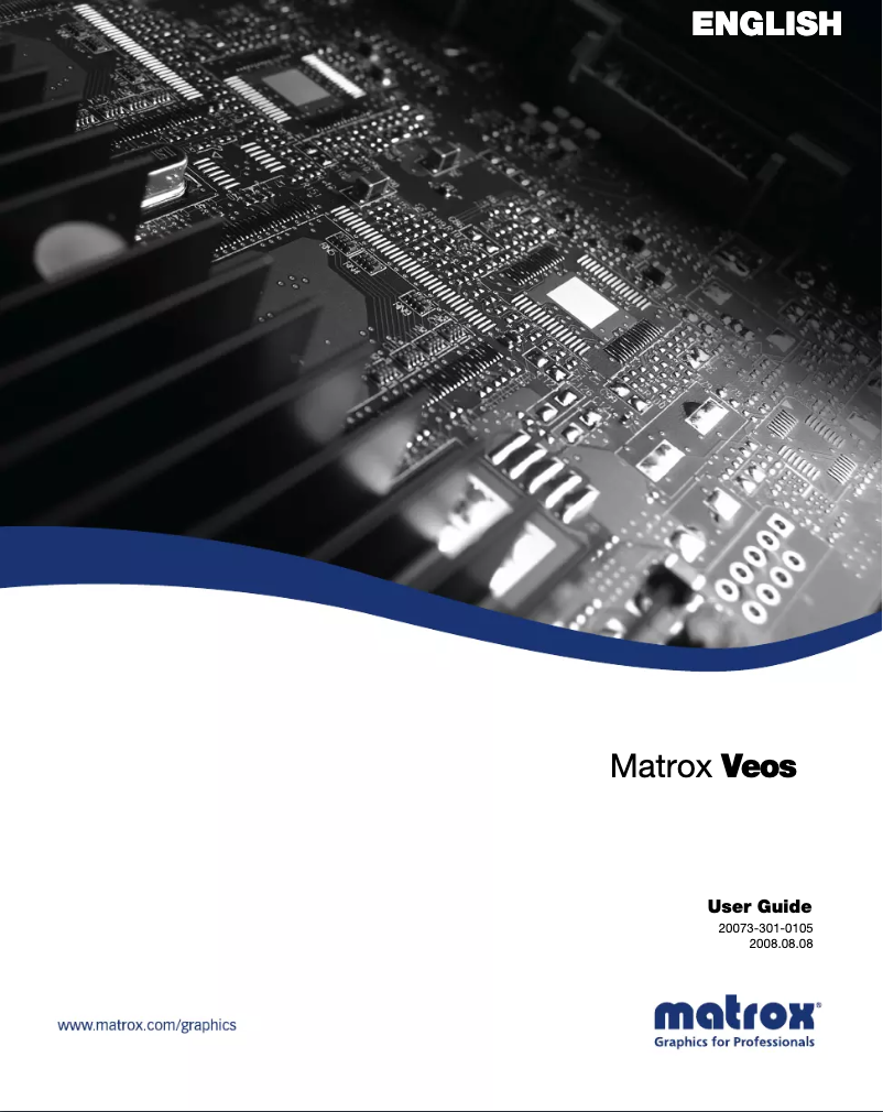 Page 1 de la notice Manuel utilisateur Matrox VS-MSTR-0F