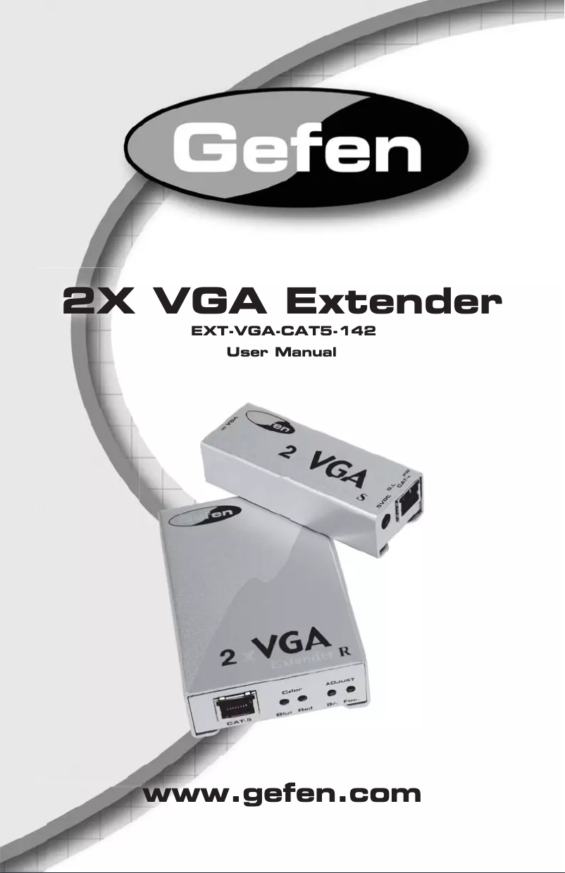 Image de la première page du manuel de l'appareil EXT-VGA-CAT5-142