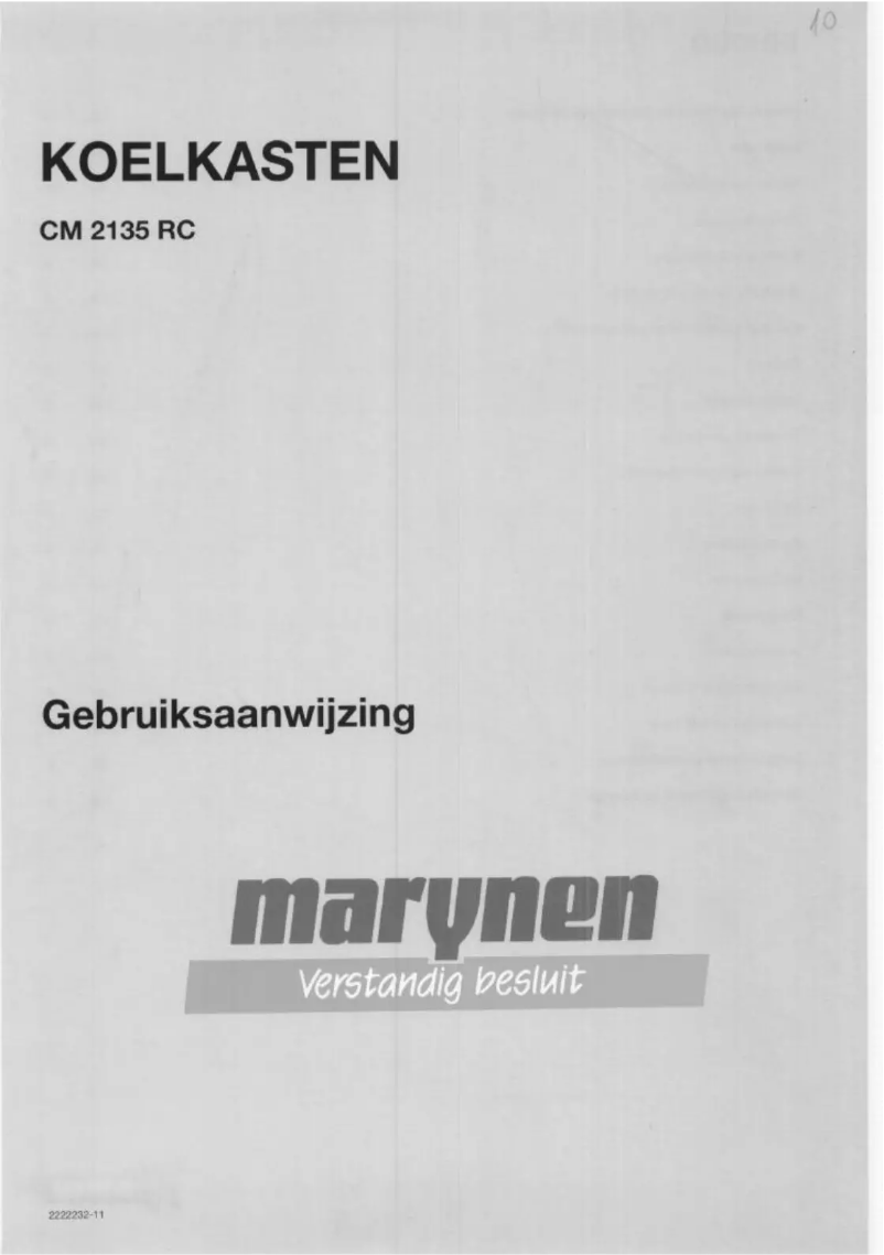 Page 1 de la notice Manuel utilisateur Marijnen CM 2135 RC