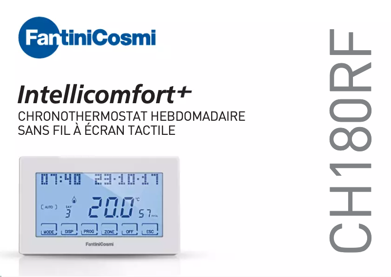 Image de la première page du manuel de l'appareil Intellicomfort CH180RF