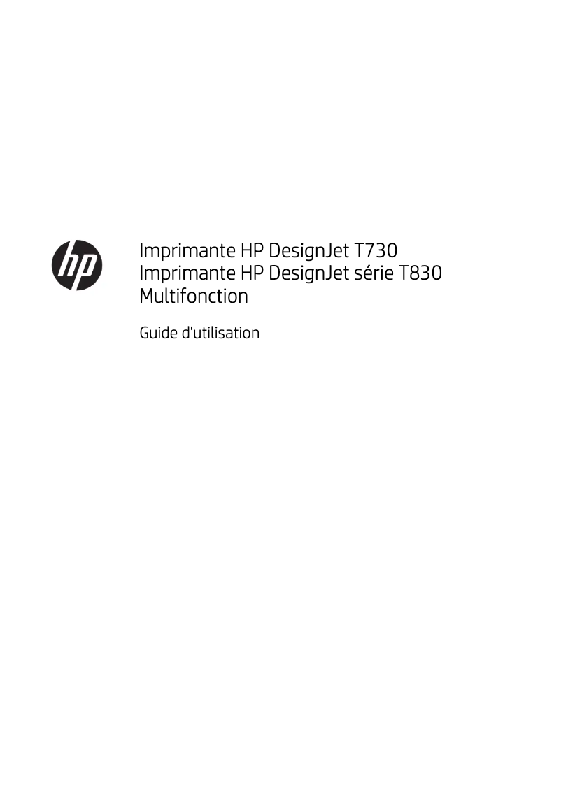 Page n°1 - Manuel utilisateur HP DesignJet T730