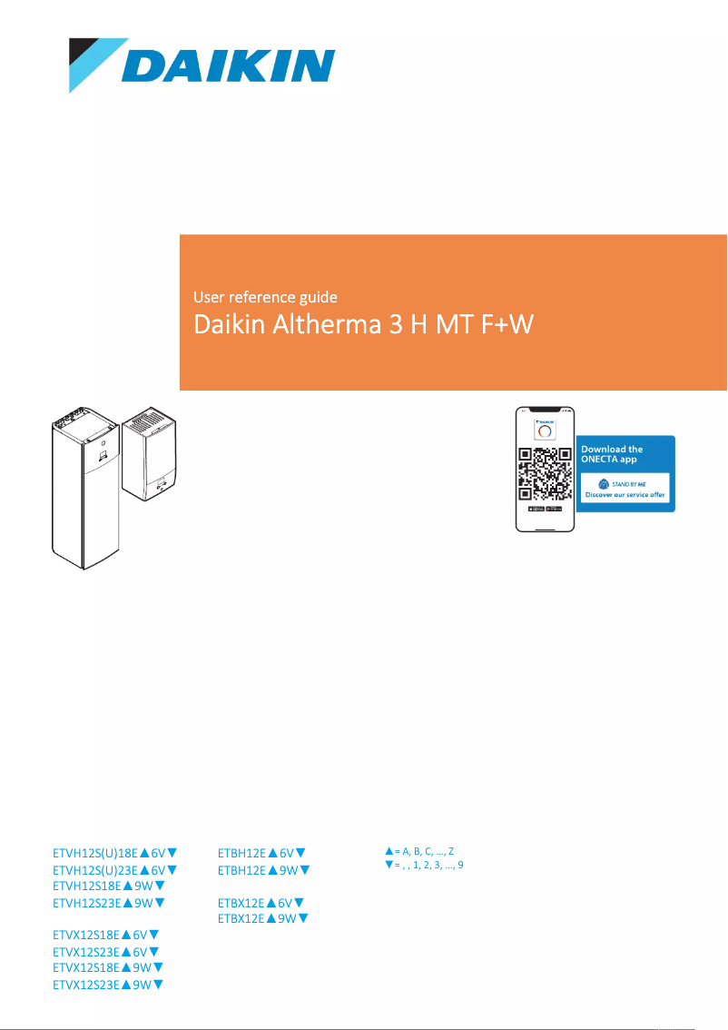 Page n°1 - Manuel utilisateur Daikin ETVH12S18EJ6V