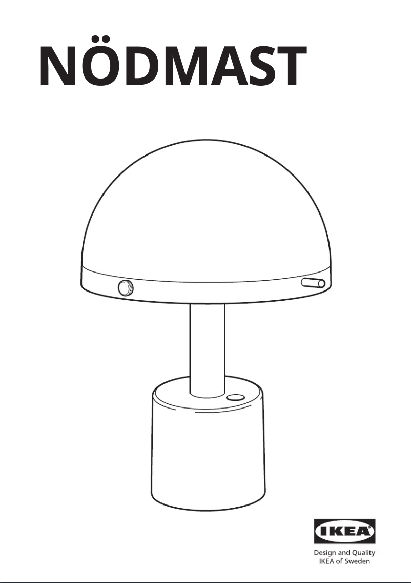 Page 1 de la notice Manuel utilisateur Ikea NÖDMAST 705.825.75