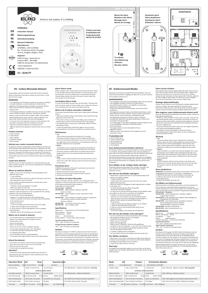 Image de la première page du manuel de l'appareil FC4510