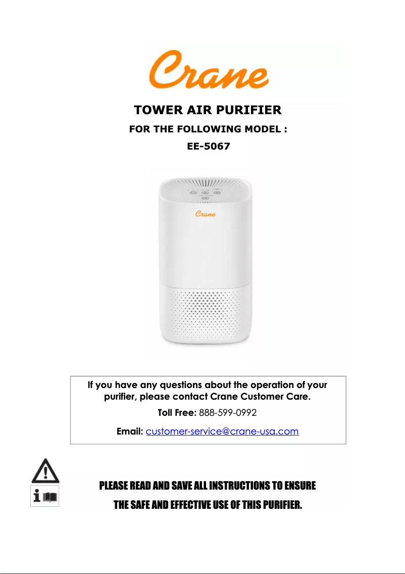 Page 1 de la notice Manuel utilisateur Crane EE-5067