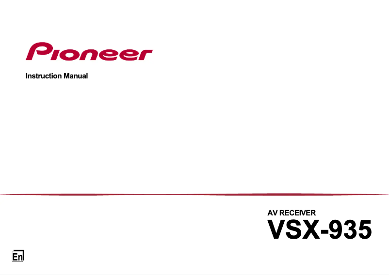 Page 1 de la notice Manuel utilisateur Klipsch VSX-935