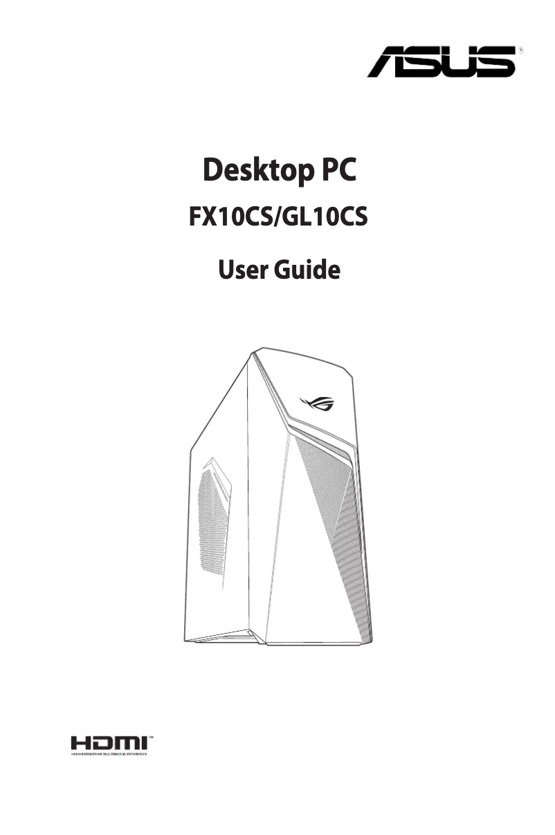 Page n°1 - Manuel utilisateur Asus ROG Strix GL10CS-DH552