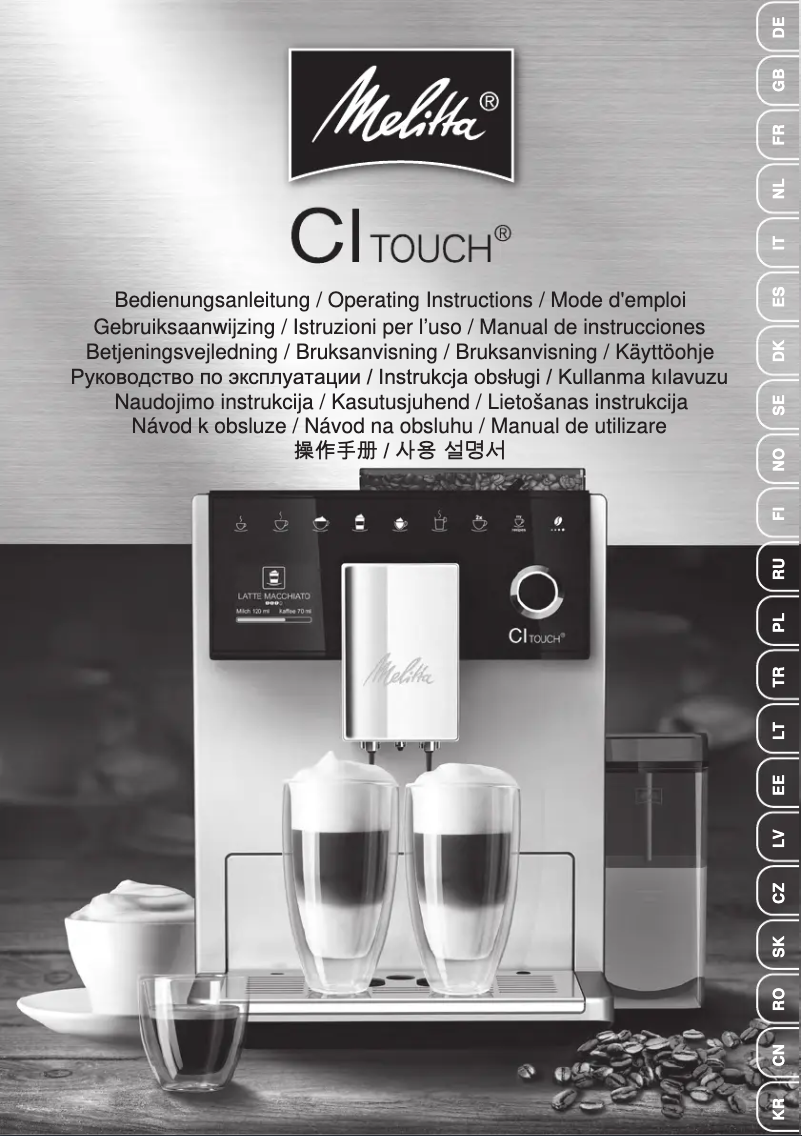 Page n°1 - Manuel utilisateur Melitta CI Touch