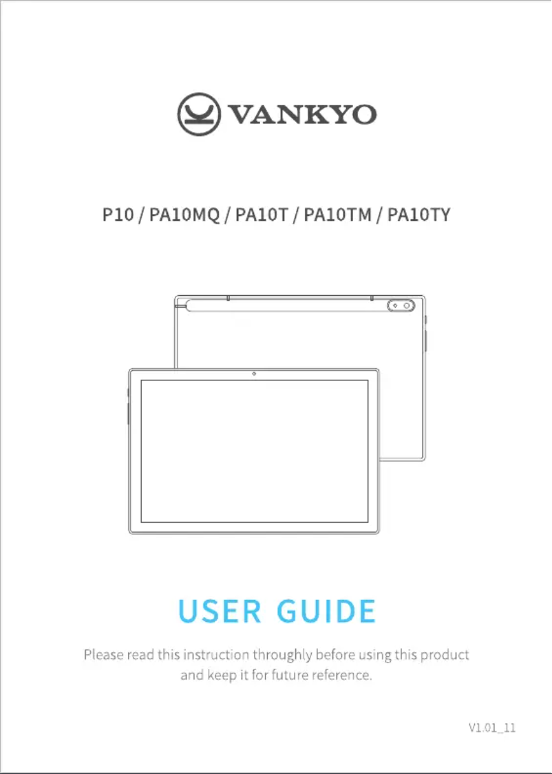 Page n°1 - Manuel utilisateur Vankyo MatrixPad P10