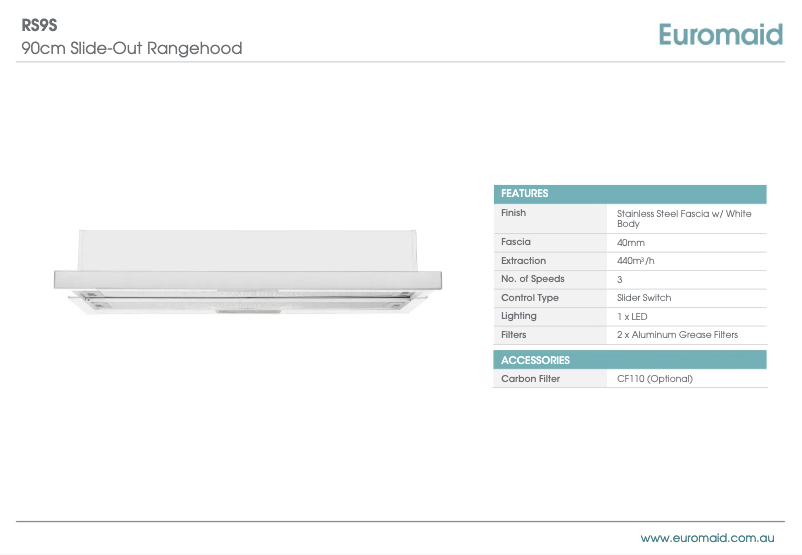 Page 1 de la notice Manuel utilisateur Euromaid RS9S