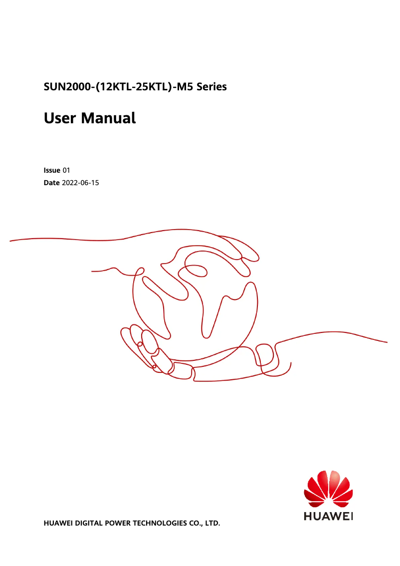 Page 1 de la notice Manuel utilisateur Huawei SUN2000-12KTL-M5