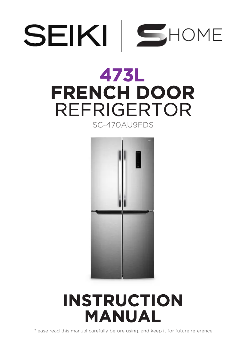 Page 1 de la notice Manuel utilisateur Seiki SC-470AU9FDS