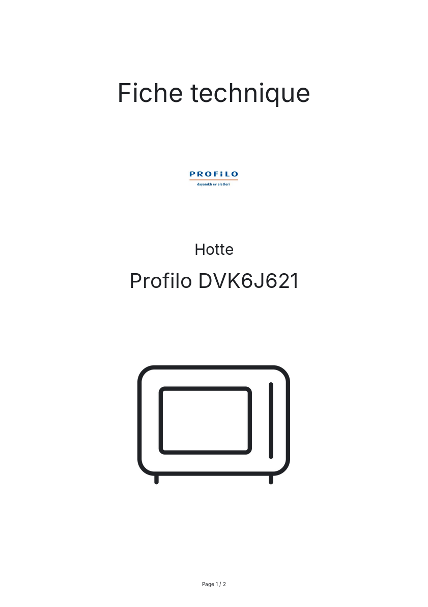 Image de la première page du manuel de l'appareil DVK6J621