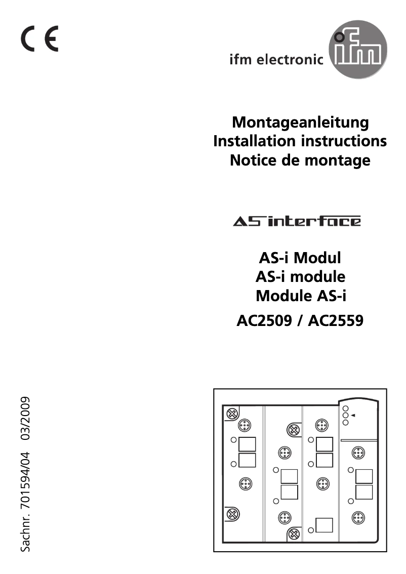 Image de la première page du manuel de l'appareil AC2509