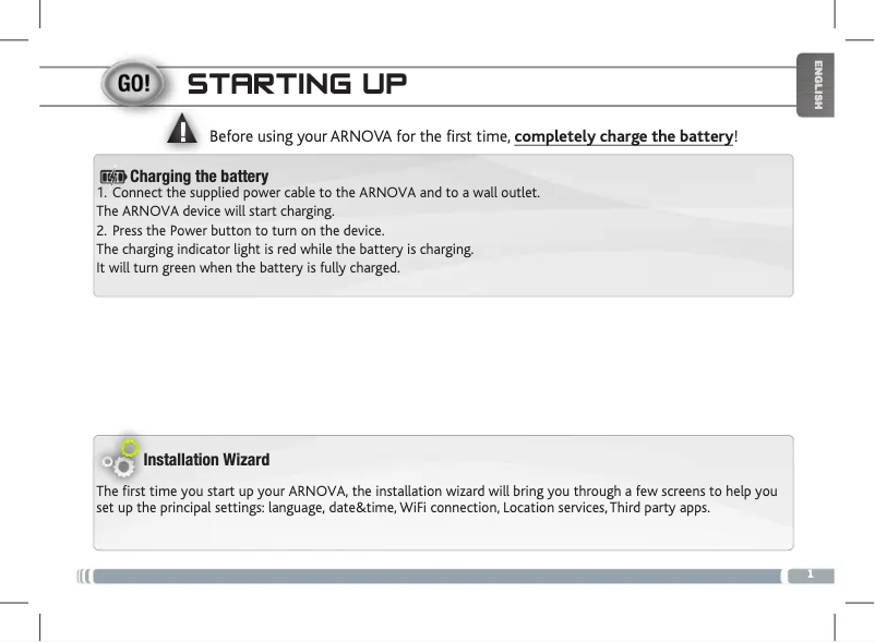Page n°1 - Manuel utilisateur Arnova 10c G3