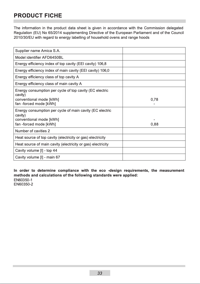 Image de la première page du manuel de l'appareil AFD6450BL