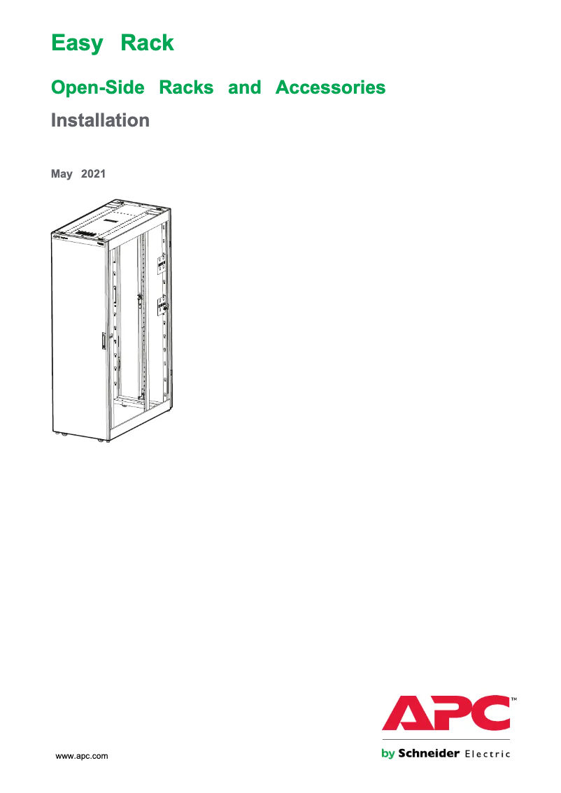 Page 1 de la notice Manuel utilisateur APC ER7SIDE4810