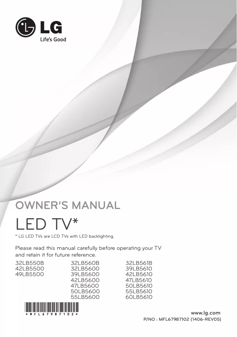 Página 1 del manual Manual de usuario LG 60LB5610