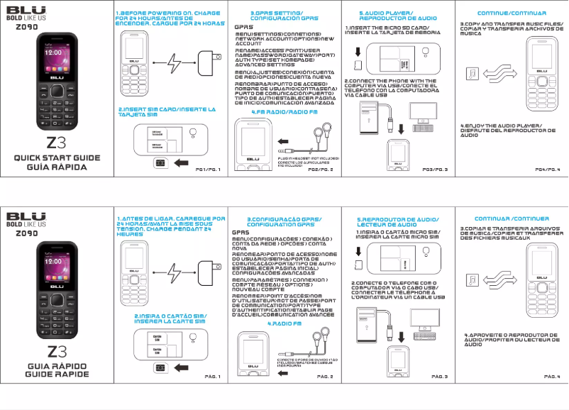 Página 1 del manual Manual de usuario BLU Z3