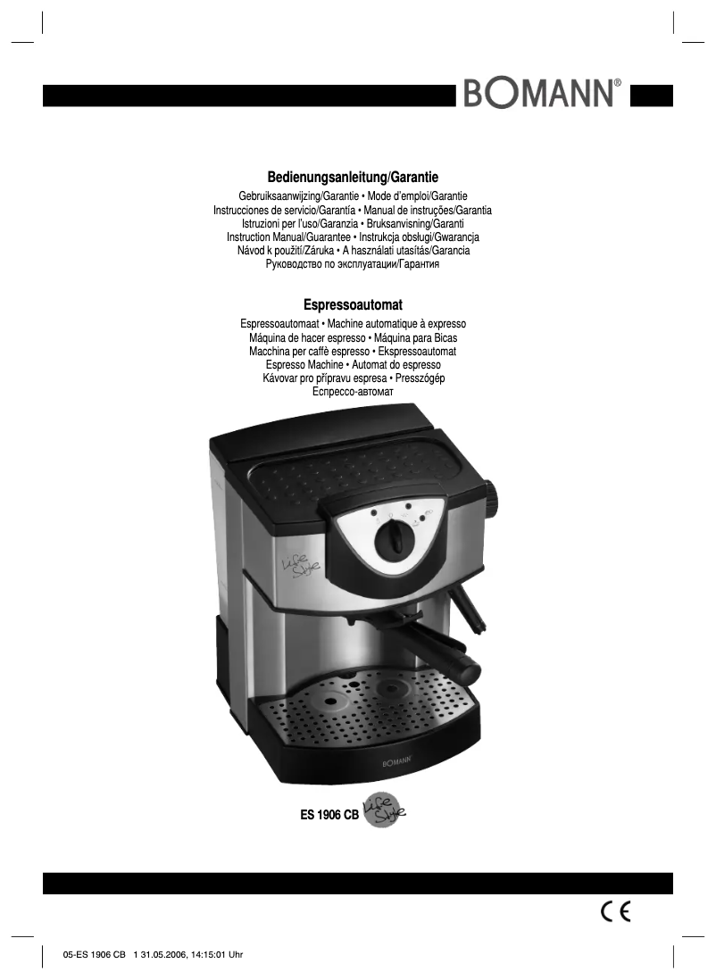 Page n°1 - Manuel utilisateur Bomann ES 1906 CB