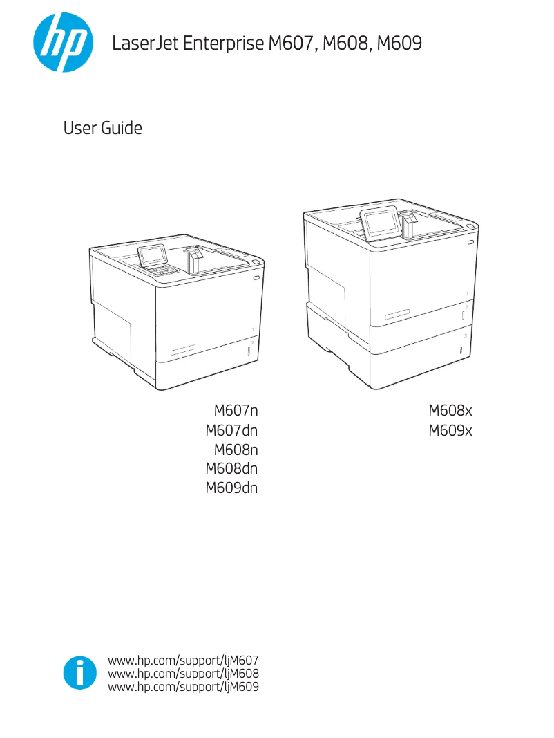Page 1 de la notice Manuel utilisateur HP LaserJet Enterprise M609dh