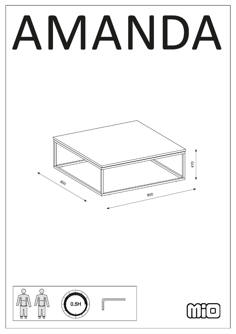 Page 1 de la notice Manuel utilisateur Mio Amanda