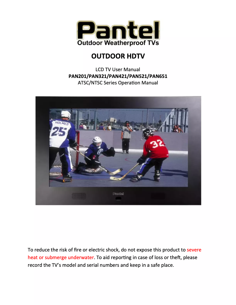 Image de la première page du manuel de l'appareil PAN521