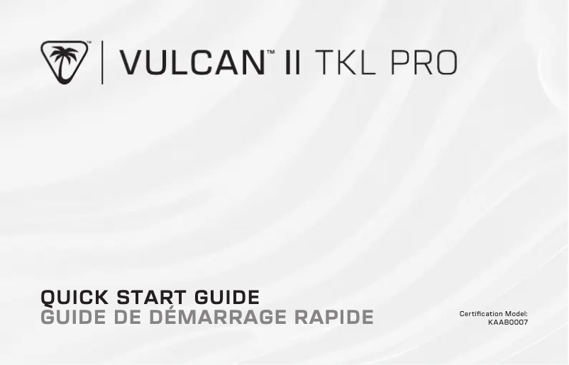 Image de la première page du manuel de l'appareil Vulcan II TKL Pro