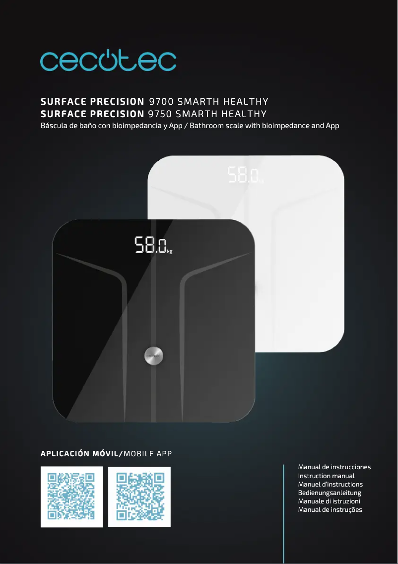 Image de la première page du manuel de l'appareil Surface Precision 9750 Smart Healthy