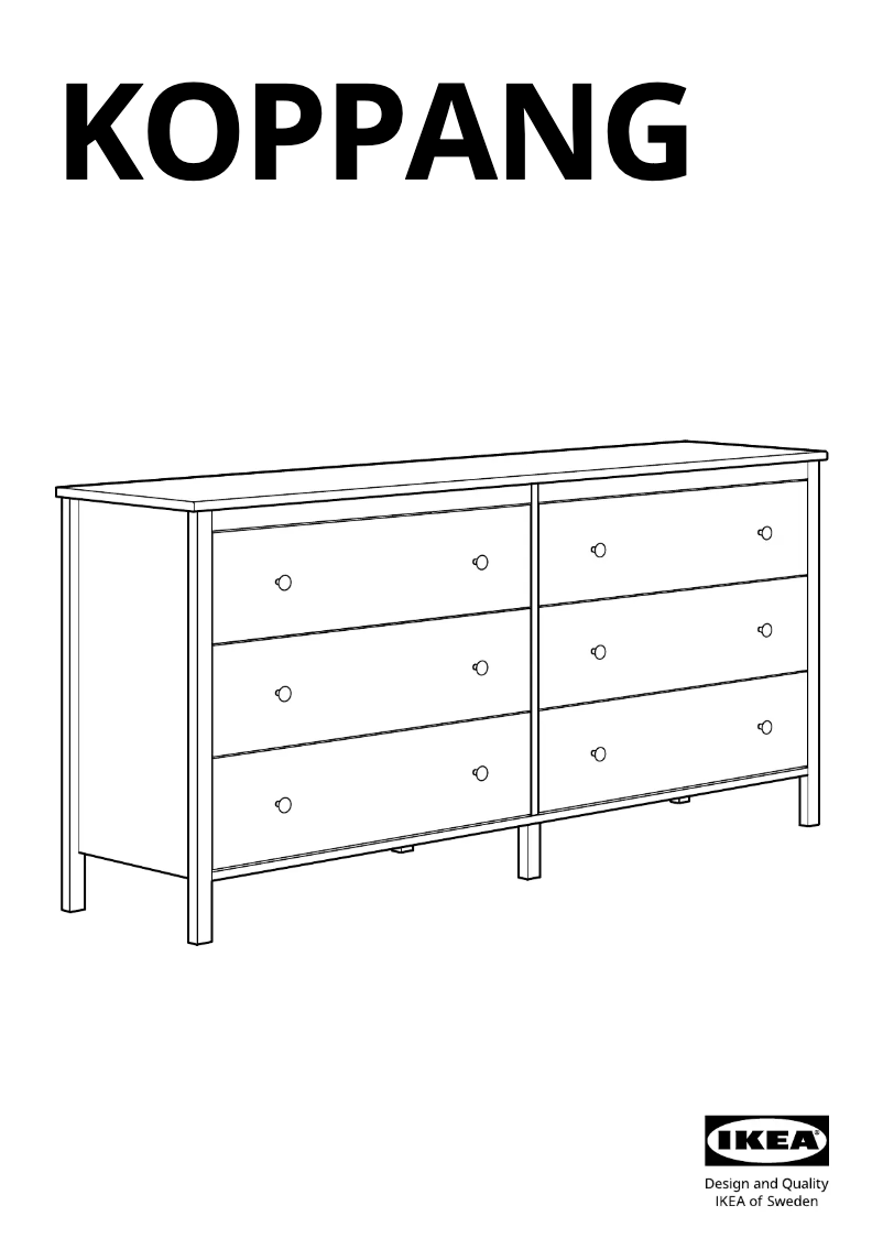 Page 1 de la notice Manuel utilisateur Ikea KOPPANG 504.812.09