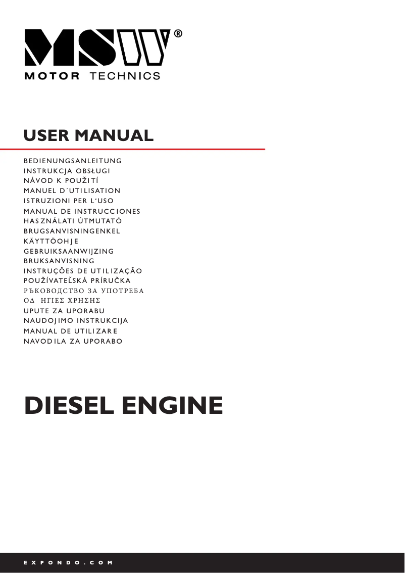 Page 1 de la notice Manuel utilisateur MSW MSW-DENGINE-9
