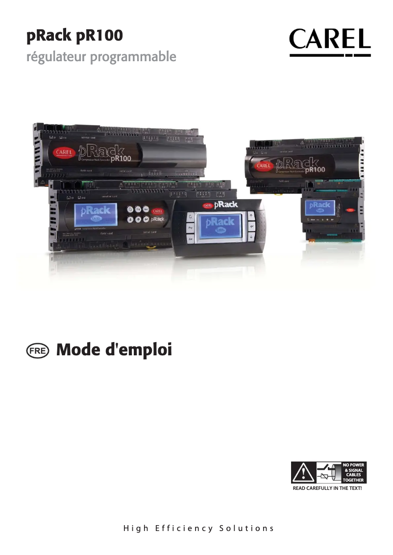 Página 1 del manual Manual de usuario Carel pRack pR100