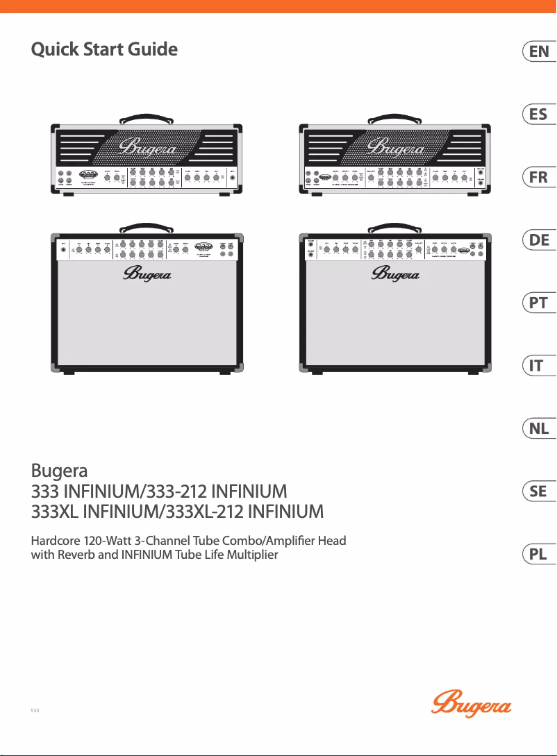 Page 1 de la notice Manuel utilisateur Bugera 333 Infinium