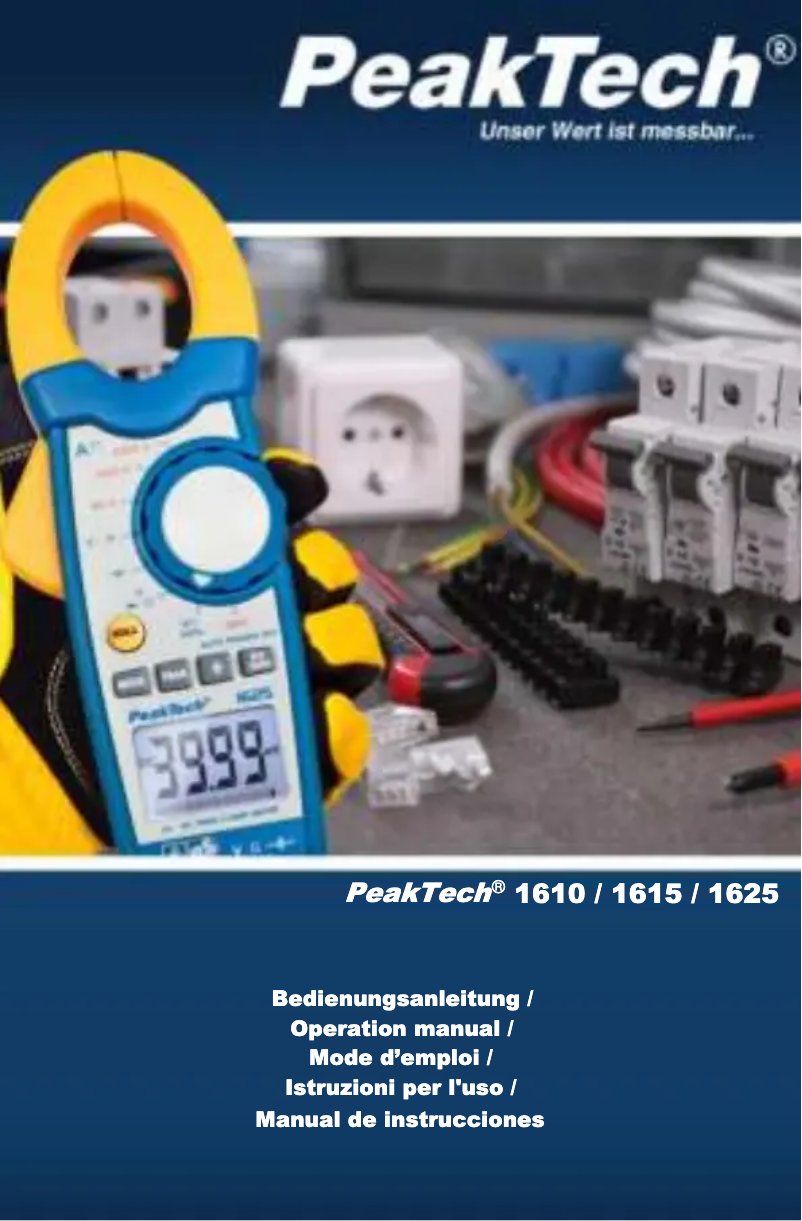 Page 1 de la notice Manuel utilisateur PeakTech 1615