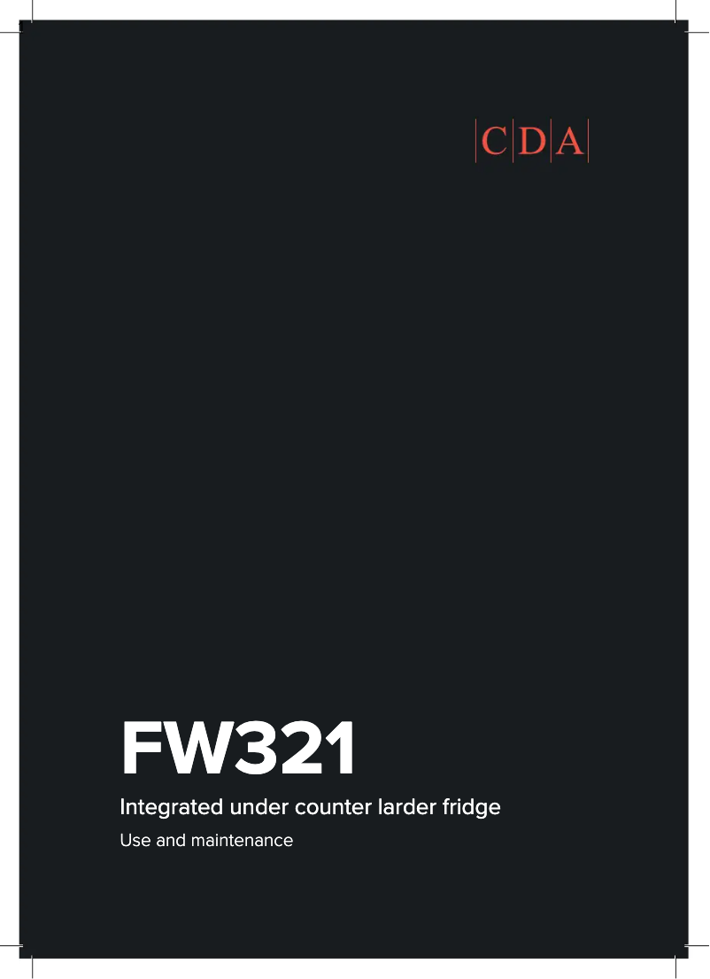 Image de la première page du manuel de l'appareil FW321