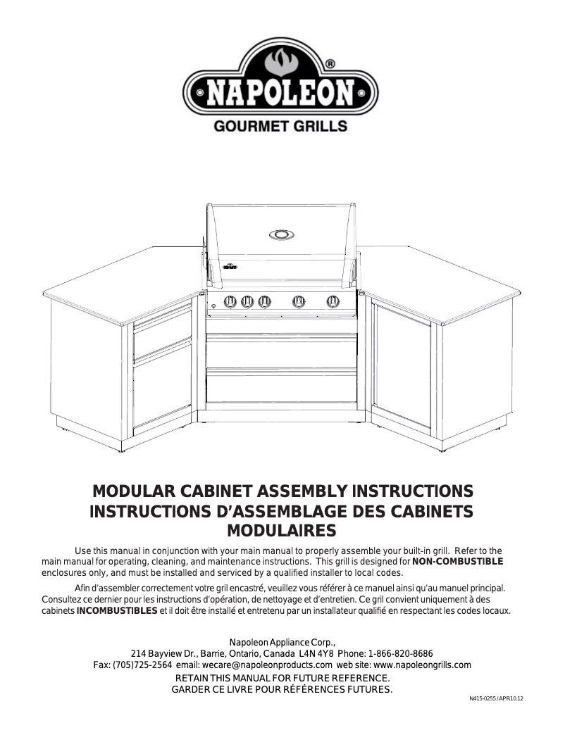 Page 1 de la notice Manuel utilisateur Napoleon OASIS 400