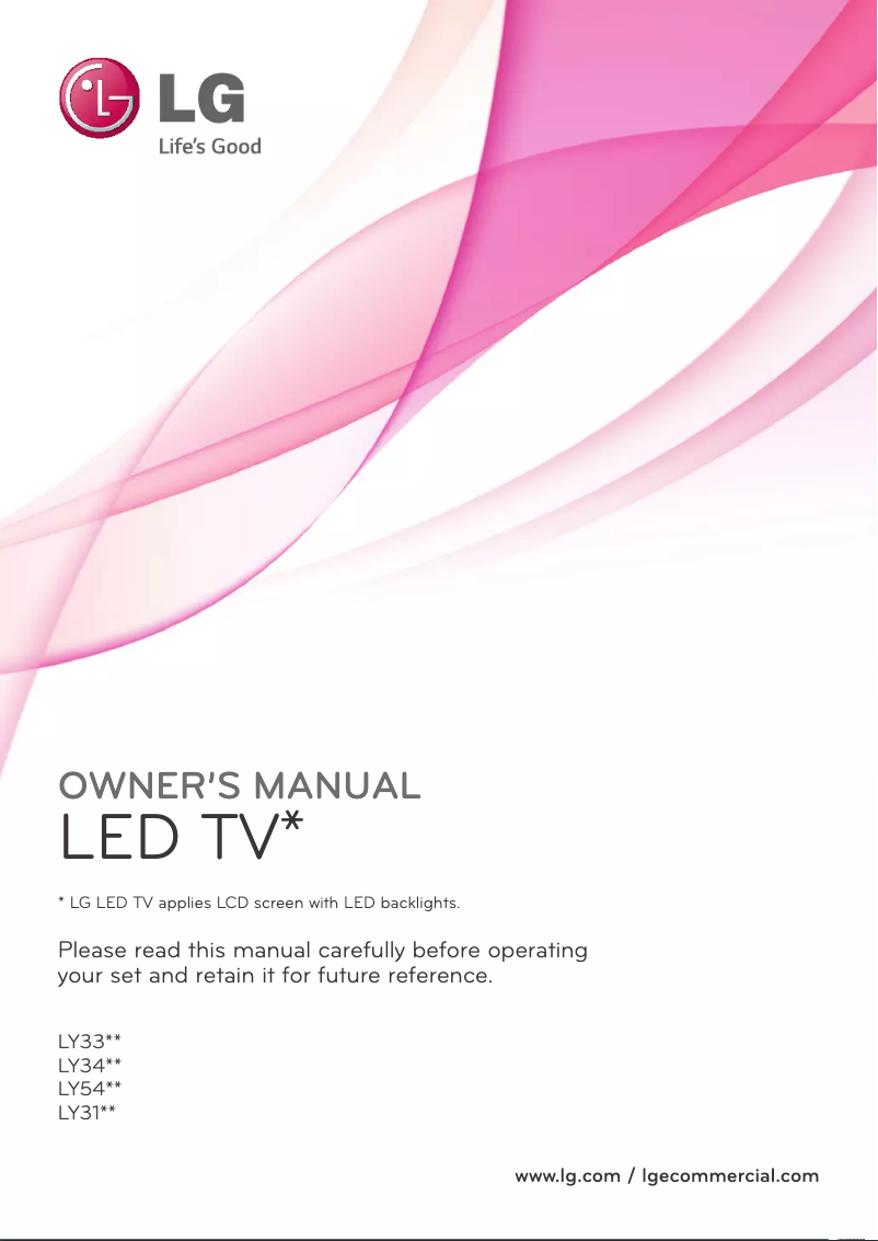 Page n°1 - Manuel utilisateur LG 42LY310C