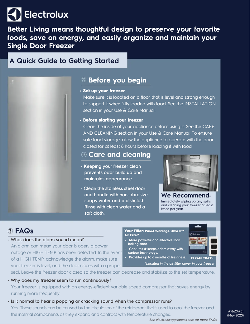 Image de la première page du manuel de l'appareil EI33AF80WS