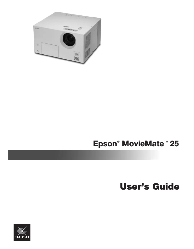 Page 1 de la notice Manuel utilisateur Epson MovieMate 25