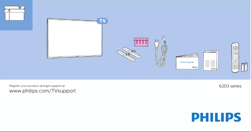 First page image of the manual for 58PUS6203