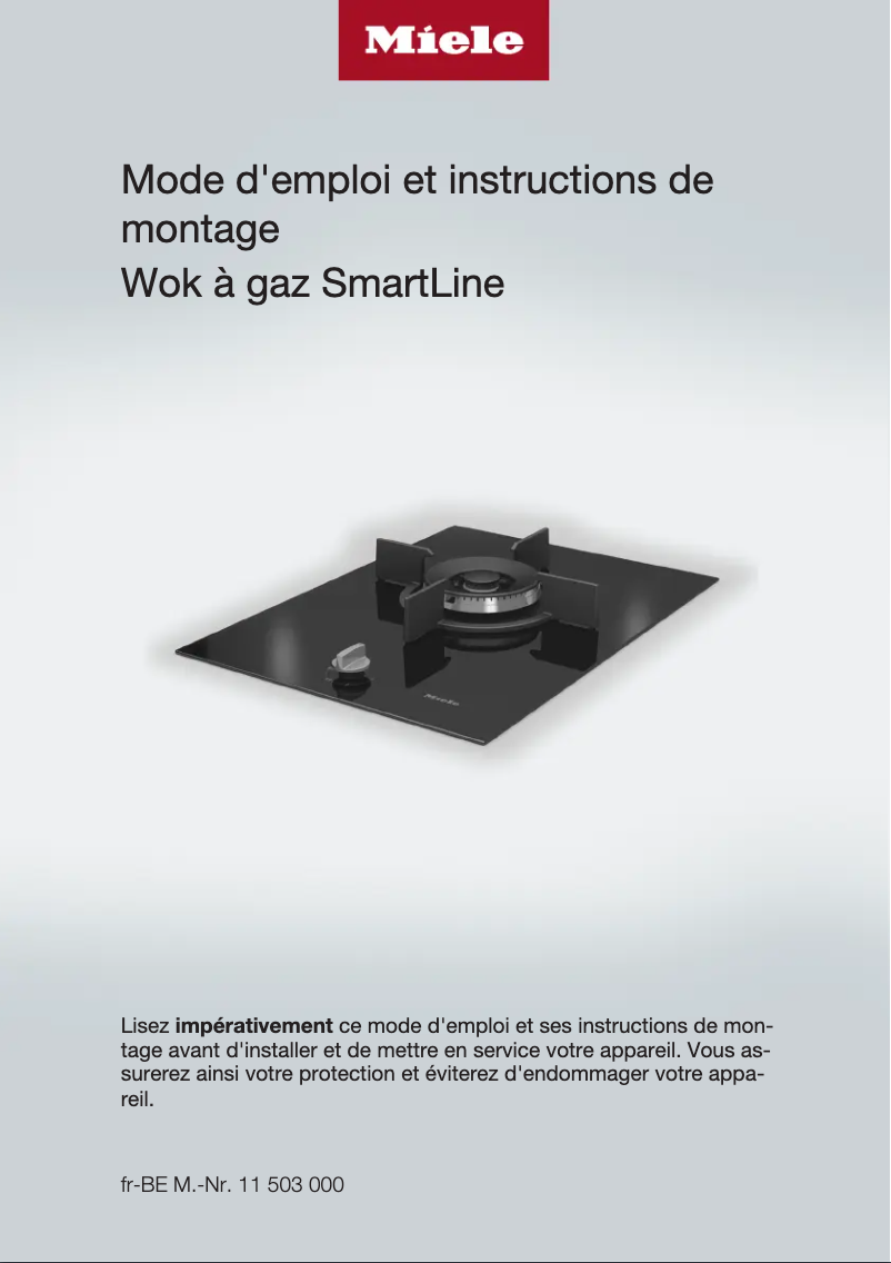 Page 1 de la notice Fiche technique Miele CS 7101-1 FL