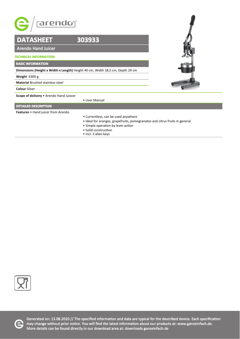 Image de la première page du manuel de l'appareil 303933