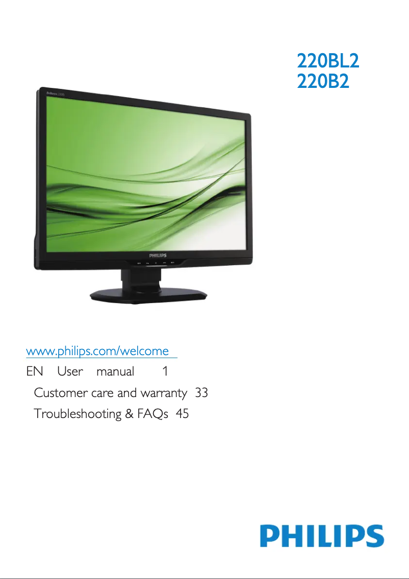 Image de la première page du manuel de l'appareil Brilliance 220B2CB