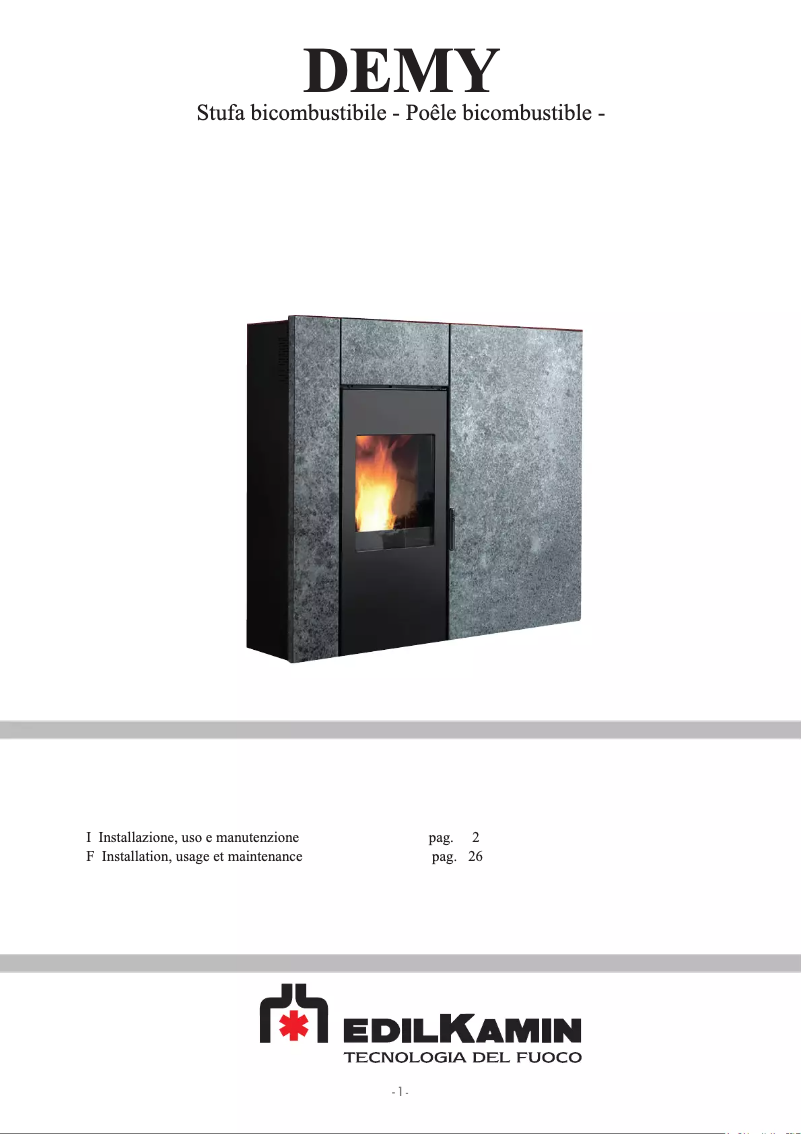Página 1 del manual Manual de usuario Edilkamin DEMY